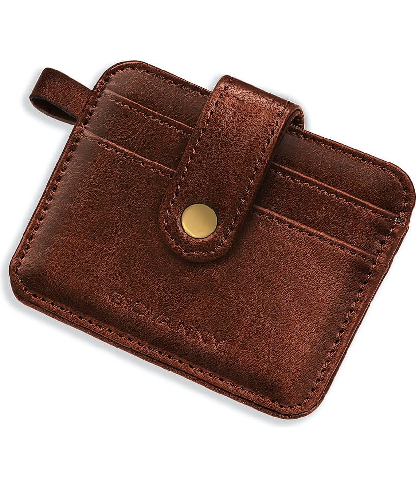 GIOVANNY Tan Faux Leather Men's Short Wallet ( Pack of 1 )