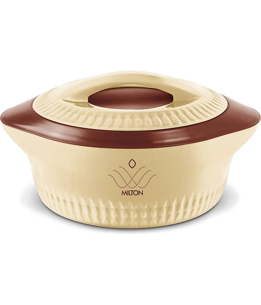 Milton Royal 1000 Insulated Inner Stainless Steel Casserole, 830 ml, Brown | BPA Free | Food Grade | Easy to Carry | Easy to Store | Ideal For Chapatti | Roti | Curd Maker