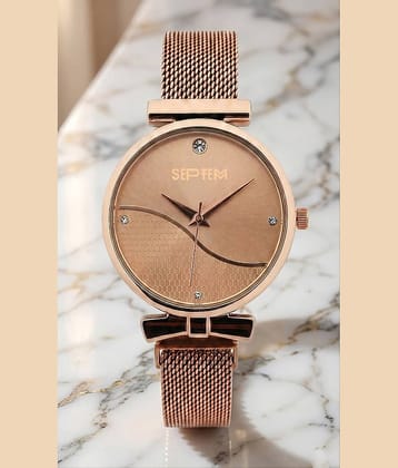 Septem Rose Gold Stainless Steel Analog Womens Watch