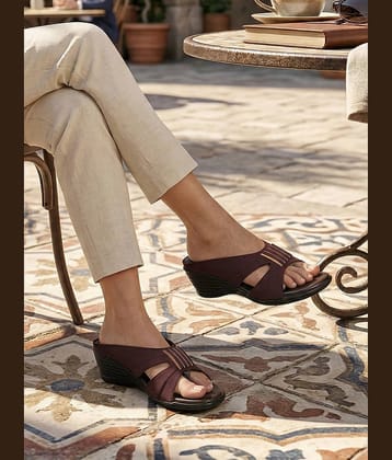Ajanta Brown Women's Slip On Heels