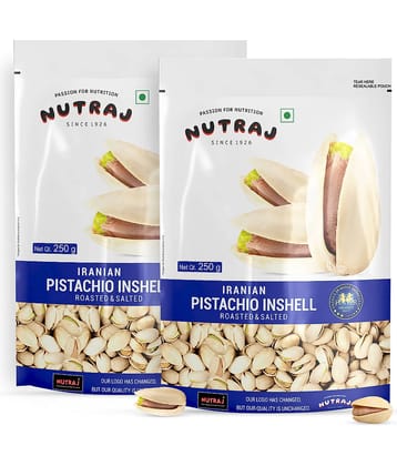 Nutraj Iranian Roasted Salted Pistachios 500g (250g X 2), Iranian Pista 500g