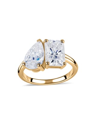 Lab Diamond Toi Et Moi Engagement Ring-10 / 9K / Yellow Gold