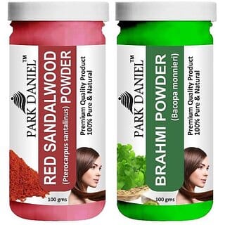 PARK DANIEL Premium Red Sandalwood Powder & Brahmi Powder Combo Pack of 2 Jars of 100 gms(200 gms) (200 g)