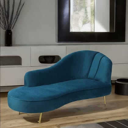 Premium Chaise Lounger Sofa In Blue Color