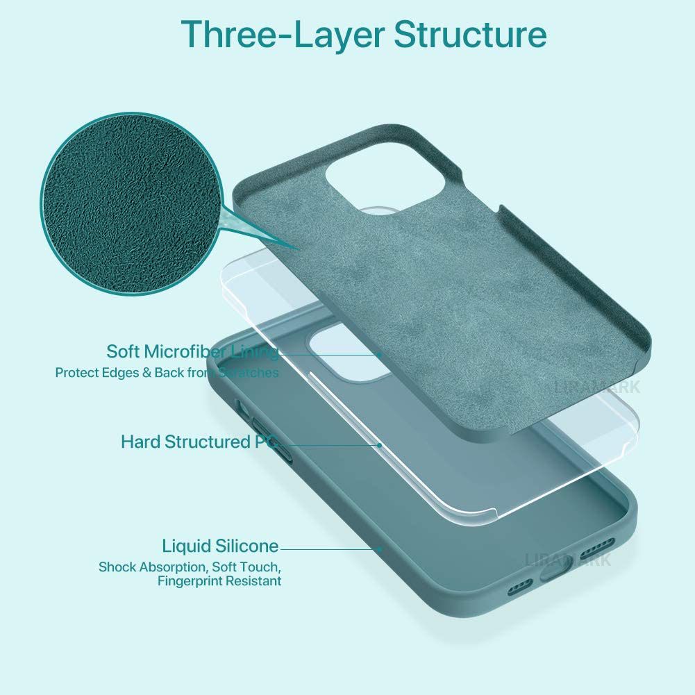 LIRAMARK Liquid Silicone Soft Back Cover Case for Apple iPhone 11 Pro Max