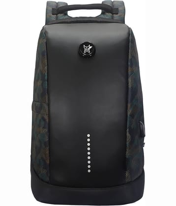 Arctic Fox Slope Anti Theft Backpack with USB Charging Port 15 Inch Laptop Backpack (Camo Black)