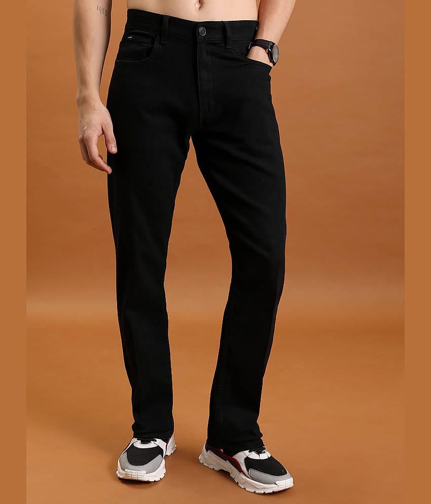 Highlander Straight Basic Men's Jeans - Black ( Pack of 1 )