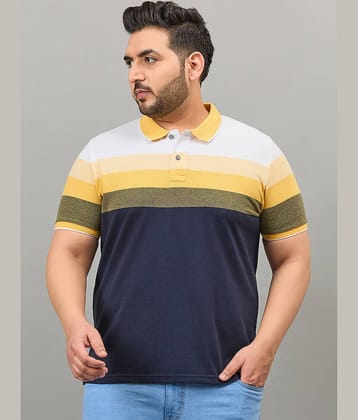 AUSTIVO Cotton Blend Regular Fit Colorblock Half Sleeves Men's Polo T Shirt - Multicolor ( Pack of 1 )