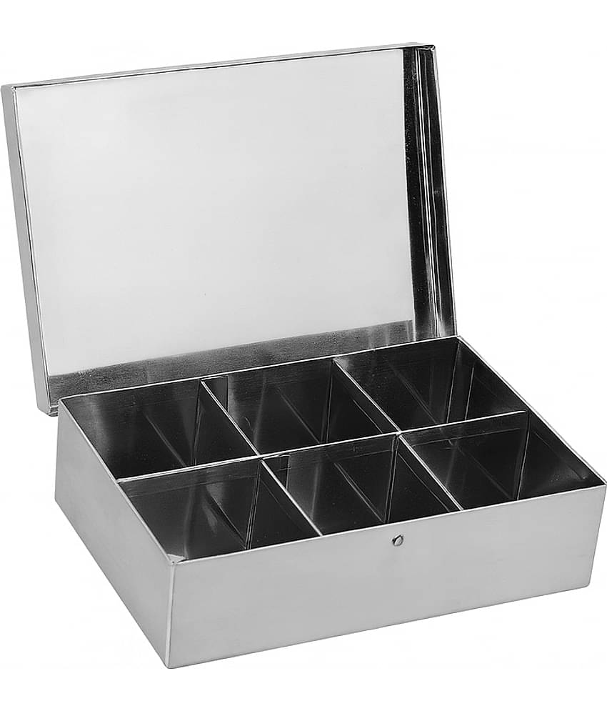 Dynore 1 Masala Peti Steel Silver Spice Container ( Set of 1 )