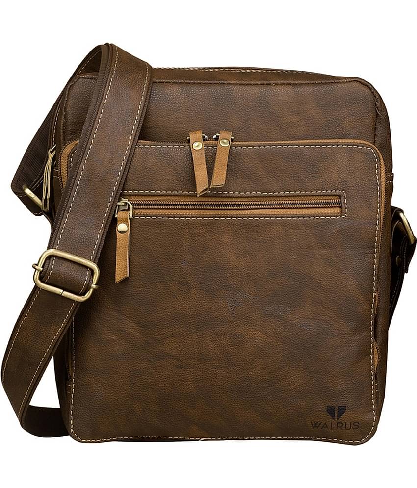 Walrus Brown Solid Messenger Bag