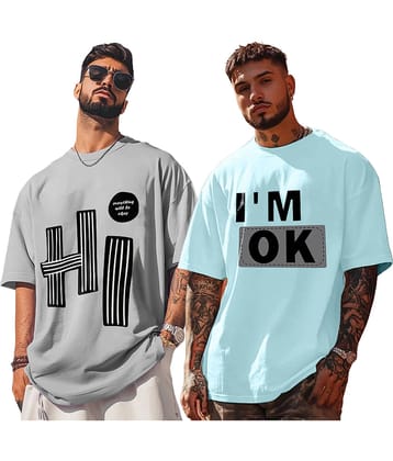 AUSK Men Cotton Blend Oversized Fit Printed T-Shirt ( Multicolor12 )