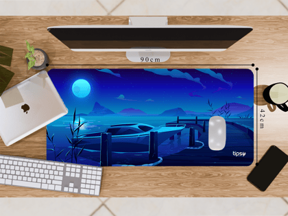 "IN THE DARK- BOAT VERSION" Gaming Mousepad- Elevate Your Gaming Experience-Extra Large (42CM X 90CM)