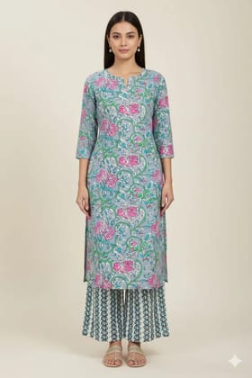 Stitched Cotton Sets Elegant Hand Block Printed Cotton Kurti Sets perfect for daily wear and festive occasions!Comfort fit | Soft breathable fabric | Beautiful hand block prints...