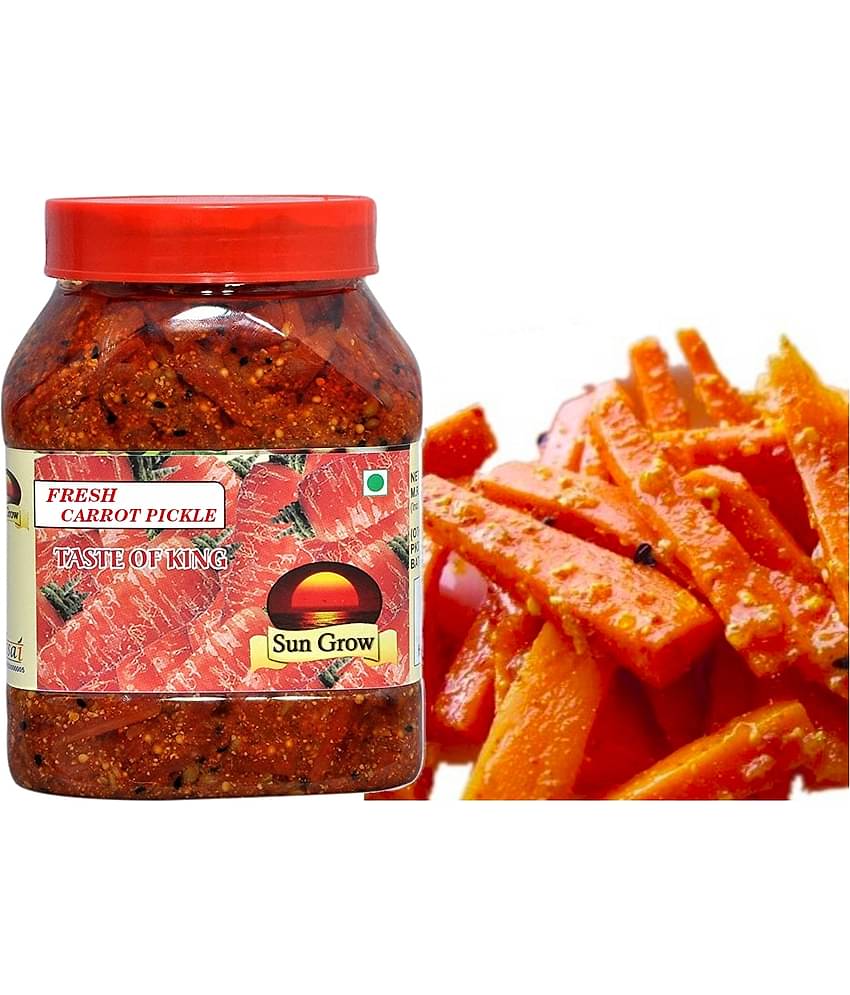 Sun Grow Fresh Punjabi Carrot Pickle ||Traditional Punjabi Flavor, Tasty & Spicy || GAJAR KA ACHAR Pickle 1 kg
