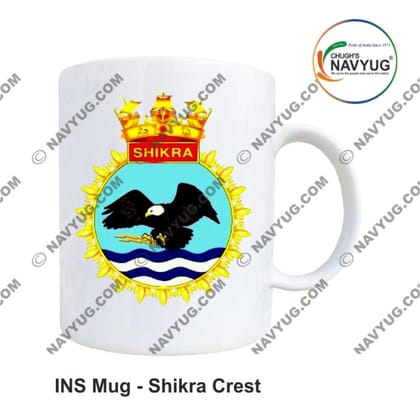 ArmyNavyAir INS Shikra Crest Mug (350ml) | Ceramic Printed | Gift & Daily Use ArmyNavyAir INS Shikra Crest Mug (350ml) | Ceramic Printed | Gift & Daily Use