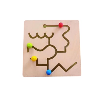 Zuvoy Wooden Maze Puzzle for Kids | Montessori Learning Toy | Fine Motor Skills & Problem-Solving Game | Eco-Friendly & Safe