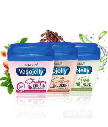 Nimson Vasojelly Soothing Cocoa, Strawberry Crush & Fresh Aloe Petroleum Jelly, 150g (Pack of 1)