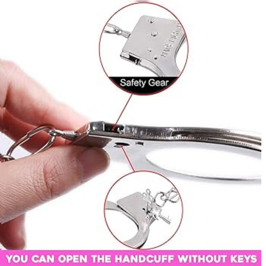 Hen Party Hand Cuffs Hot Pink- 1PC