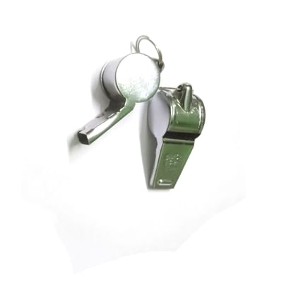 Nawani 2 Pic Metal Police/Sports Whistle (Silver)