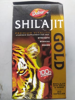Dabur Shilajit Gold Ayurvedic supplement for men Strength Stamina Power 100% 
