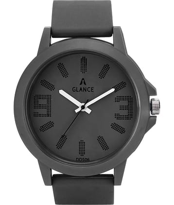 Aglance 38003PP Black grey PU Analog Men's Watch
