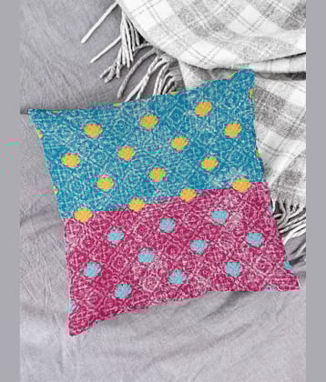 Houzzcode - Water Repellent Blue Polyester Pillow Covers 40x40x3 ( Pack of 1 )