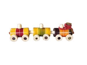 Handicraft Exim Wooden Toy Train | Hand-Painted Multi-Color | Classic Educational Toy