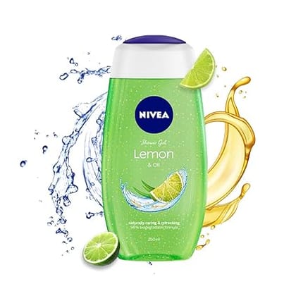 Nivea Lemon & Oil Shower Gel - Pampering Care With Refreshing Scent Of Lemon, 2x250 ml (Multipack) Nivea Lemon & Oil Shower Gel - Pampering Care With Refreshing Scent Of Lemon, 2x250 ml (Multipack)