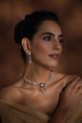 Velini Green Polki Necklace Set-Polki