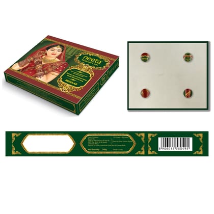 Neeta Mehendi Cones for Hand Desgning & Wedding, Bridal Mehandi Cone Reddish Brown Color 12 Pcs in 1 Box (Pack of 8)