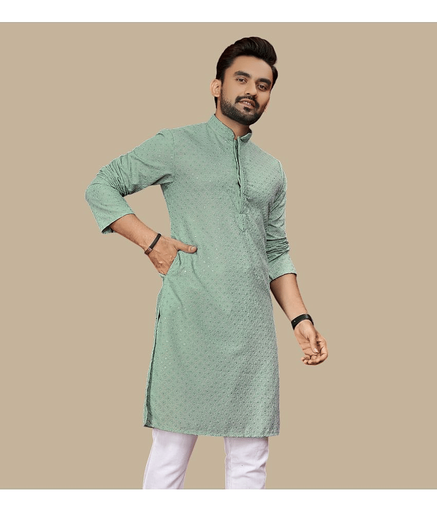 Balaji's Mauve Cotton Men's Regular Kurta ( Pack of 1 )