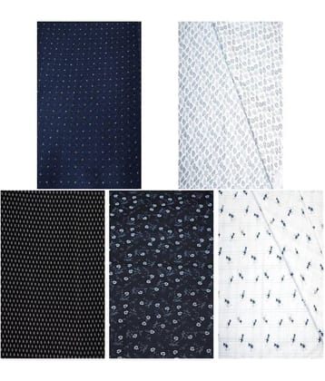 KUNDAN SULZ GWALIOR Multi 100 Percent Cotton Unstitched Shirt pc ( 5 Shirt Pieces )