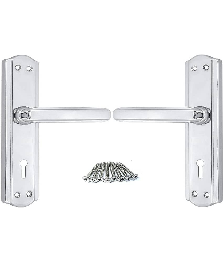 OJASS Steel Premium Range Mortise Door Handle Size 7 Inch Chrome Plated Finish for House Hotel Bedroom Living Room Main Door Pack of 1 Pair (S05MCPL)