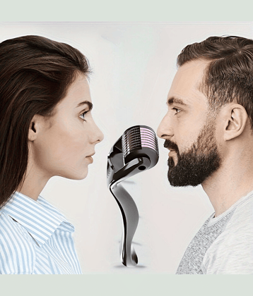 Derma Roller for Hair Growth and Beard Growth, 0.5mm 540 Micro Needles, Pack of 1