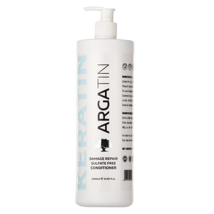 Argatin Keratin Damage Repair Sulphate Free Conditioner For Dry And Frizzy | Nourishing | Straighter And Smoother Hair 1000Ml