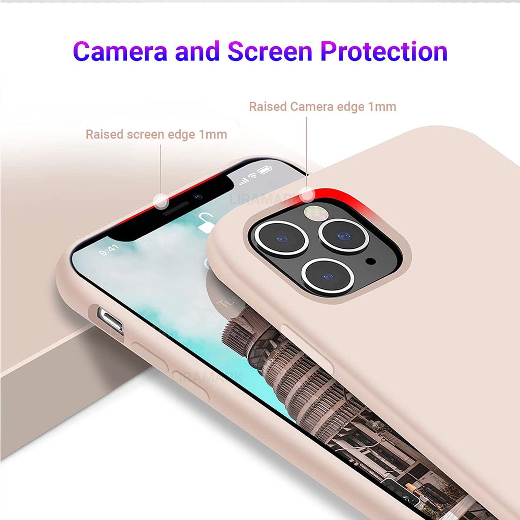 LIRAMARK Liquid Silicone Soft Back Cover Case for Apple iPhone 11 Pro Max