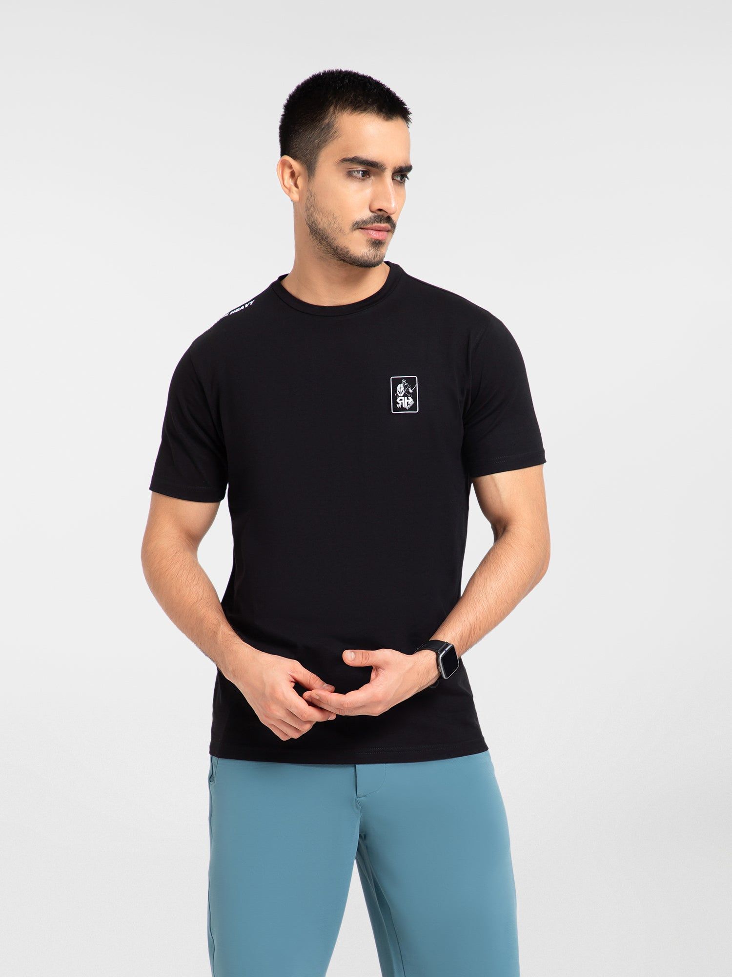 AH Black Round Neck (Cotton)