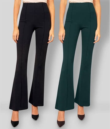 Addyvero - Multicolor Cotton Blend Bootcut Fit Women's Bootcut Pants  ( Pack of 2 )