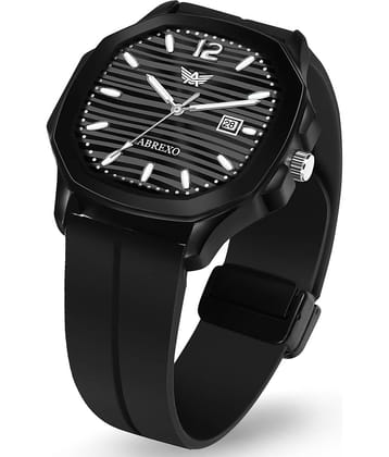 Abrexo Black Silicon Analog Men's Watch