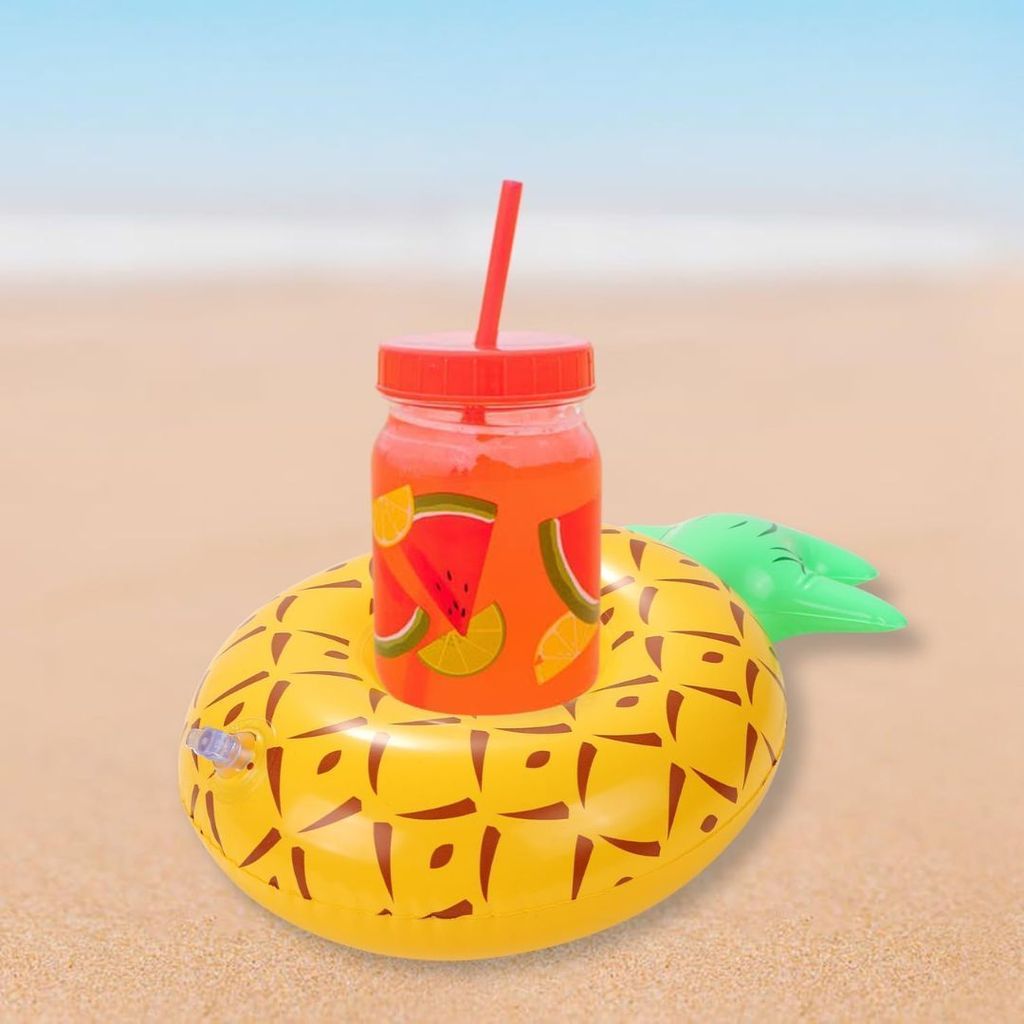 Inflatable Pineapple Drink Holder Pool Float - 1PC - Party and Festive Needs | Buy online on ZillyBuy