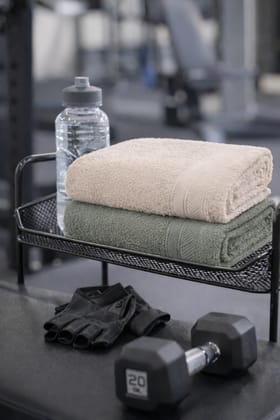 Bamboo Hand Towel | Set of 2 | Beige and Green