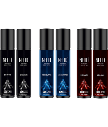 NEUD NEUD 3-in-1 Perfumed Body Sprays for Men Body Spray for Men 880 ml ( Pack of 2 )