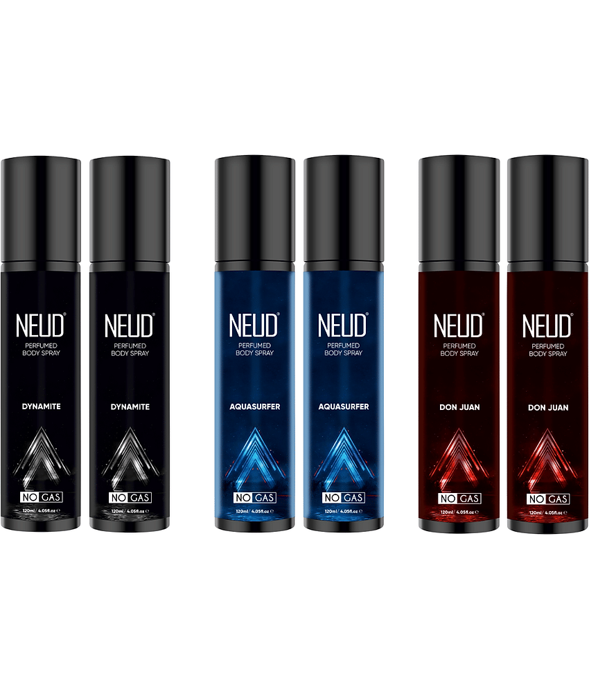 NEUD NEUD 3-in-1 Perfumed Body Sprays for Men Body Spray for Men 880 ml ( Pack of 2 )