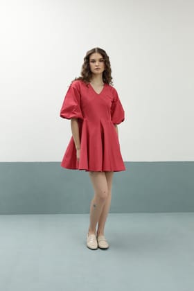 Flamingo Dress: Fuchsia-XS