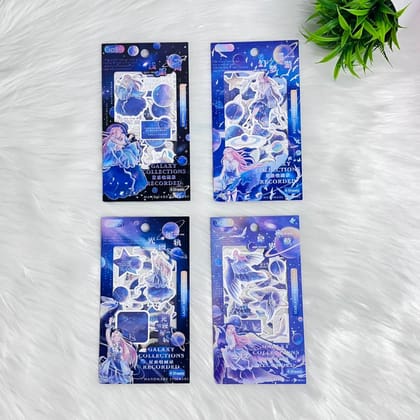 4 Sheets Kawaii Cuties: Adorable Sticker Delights-Space