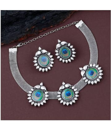 ShreejiHuf - Silver Alloy Necklace Set ( Pack of 1 )