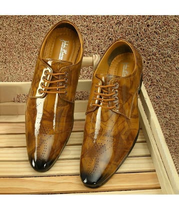 John Karsun Tan Mens Derby Formal Shoes - None