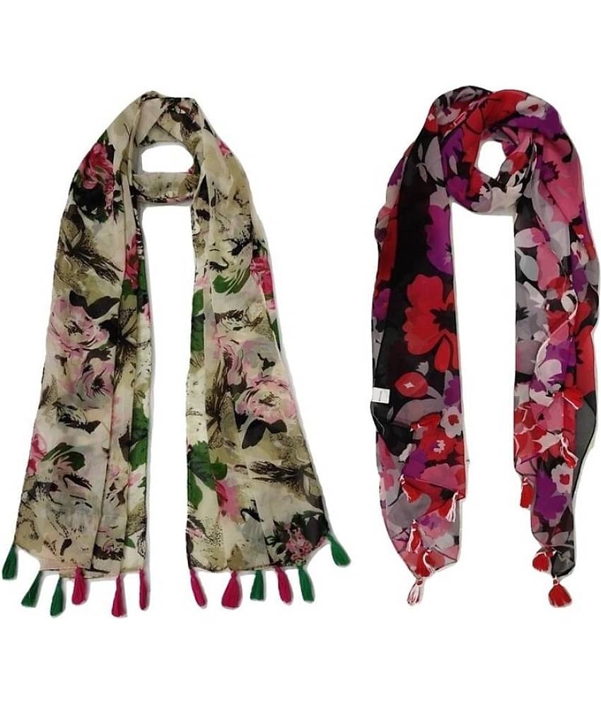 stolevilla Multi Printed Poly Cotton Yarn Stoles