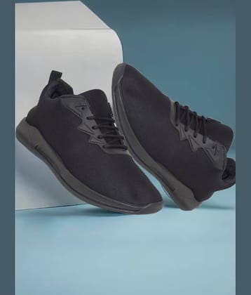 Kzaara Black Men's Sports Running Shoes
