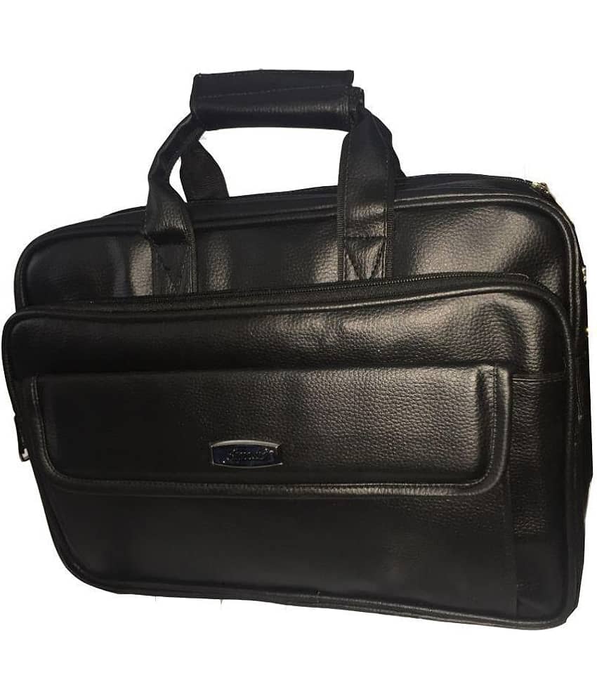Apnav - Black P.U Office Bag